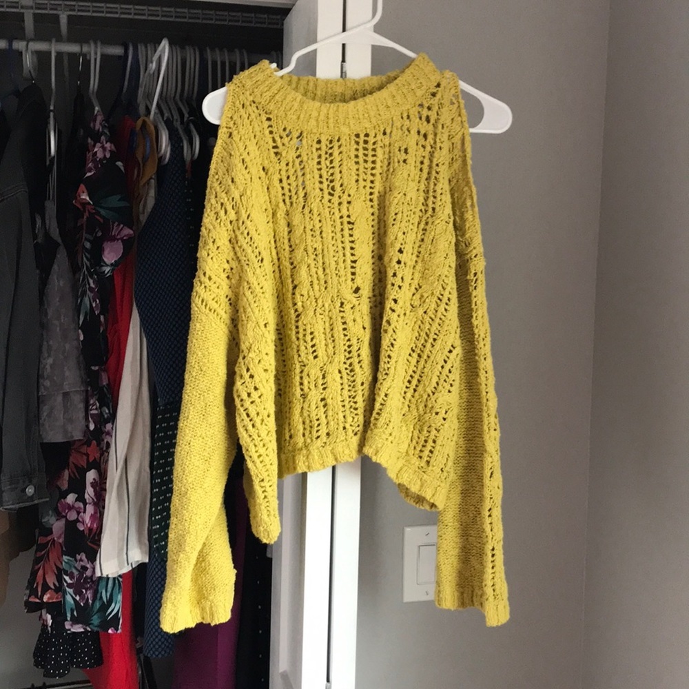 Free People Off-Shoulder Knit Sweater, NWOT